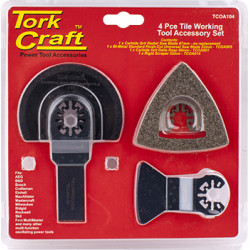 Quick Change Oscillating Tile Working Accessory Kit 4pc