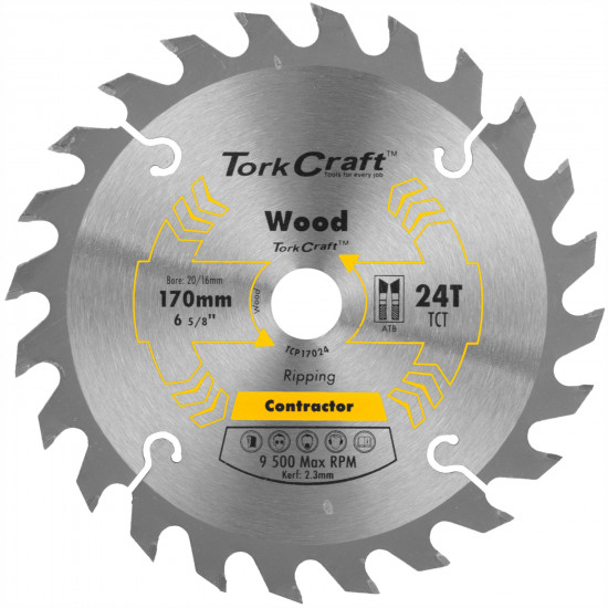 Blade Contractor 170 X 24t 20/16 Circular Saw Tct Blade Contractor 170 X 24t 20/16 Circular Saw Tct
