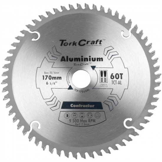 Blade Contractor Alum 170 X 60t 20/16 Circular Saw Tct Blade Contractor Alum 170 X 60t 20/16 Circular Saw Tct