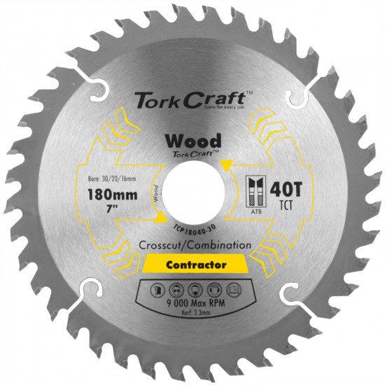 Blade Contractor 180 X 40t 30/20/16 Circular Saw Tct Blade Contractor 180 X 40t 30/20/16 Circular Saw Tct