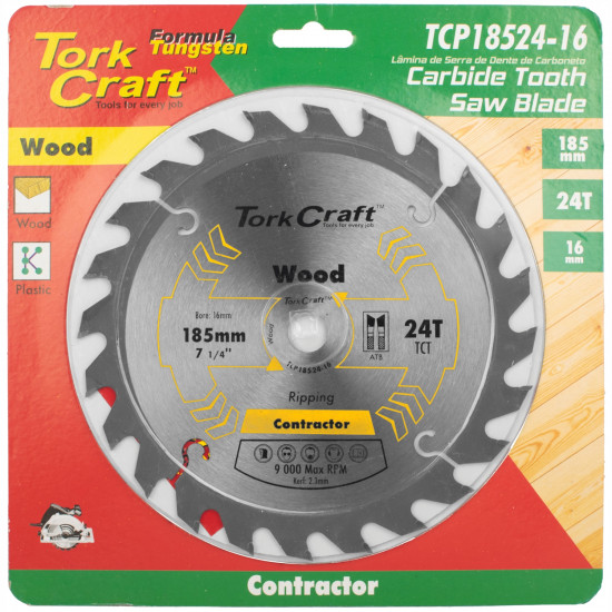 Blade Contractor 185 X 24t 16mm Circular Saw Tct Blade Contractor 185 X 24t 16mm Circular Saw Tct