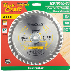 Blade Contractor 190 X 40t 30/20/16 Circular Saw Tct