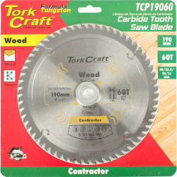 Blade Contractor 190 X 60t 30/1/20/16 Circular Saw Tct