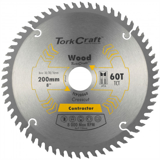 Blade Contractor 200 X 60t 30/20/16 Circular Saw Tct Blade Contractor 200 X 60t 30/20/16 Circular Saw Tct