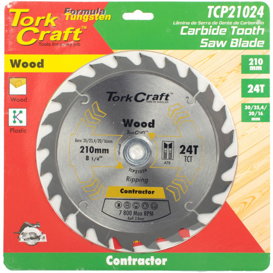 Blade Contractor 210 X 24t 30/1/20/16 Circular Saw Tct Blade Contractor 210 X 24t 30/1/20/16 Circular Saw Tct