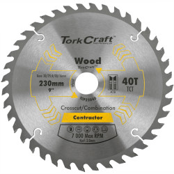 Blade Contractor 230 X 40t 30/1/20/16 Circular Saw Tct