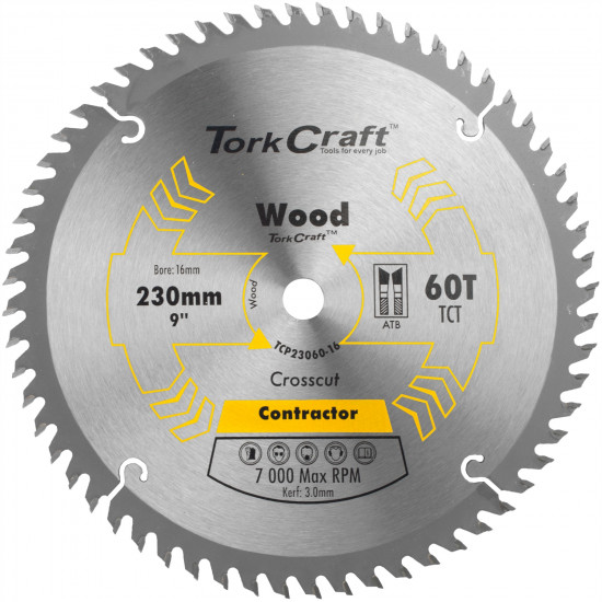 Blade Contractor 230 X 60t 16mm Circular Saw Tct