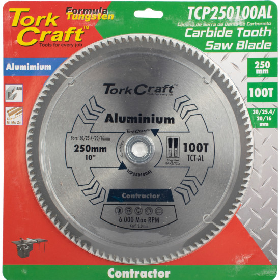 Blade Contractor Alum 250 X 100t 30/1/20/16 Circular Saw Tct Blade Contractor Alum 250 X 100t 30/1/20/16 Circular Saw Tct