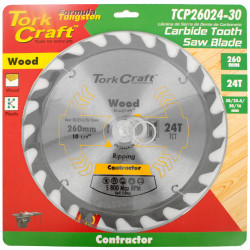 Blade Contractor 260 X 24t 30/1/20/16 Circular Saw Tct