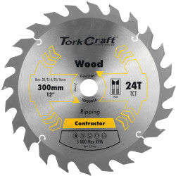 Blade Contractor 300 X 24t 30/1/20/16 Circular Saw Tct