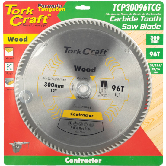 Blade Contractor 300 X 96t Tcg Pos.30/1/16 Circular Saw Tct Blade Contractor 300 X 96t Tcg Pos.30/1/16 Circular Saw Tct