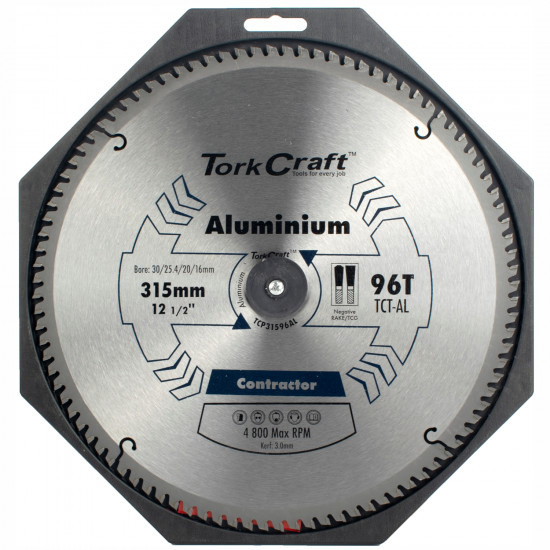 Blade Contractor Alum 315 X 96t 30/1/20/16 Aluminium Circular Saw Tct