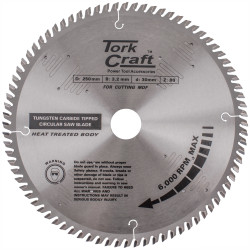 Blade Tct 250 X 80t 30mm Alum Tcg Negative Profesional Industrial
