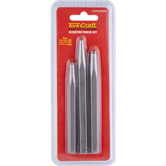 TORK CRAFT Center Punch Set 3pc TORK CRAFT Center Punch Set 3pc