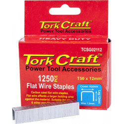 Flat Wire Staple 16g X 10.6mm X 12mm T50 1250pc C/steel For Tcsg0210