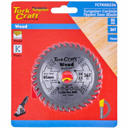 Tct Saw Blade 85mm X 1.2mm X 15mm X 36t Wood Thin Kerf