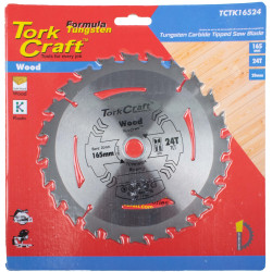 Tct Saw Blade 165mm X 1.6mm X 20mm X 24t Wood Thin Kerf