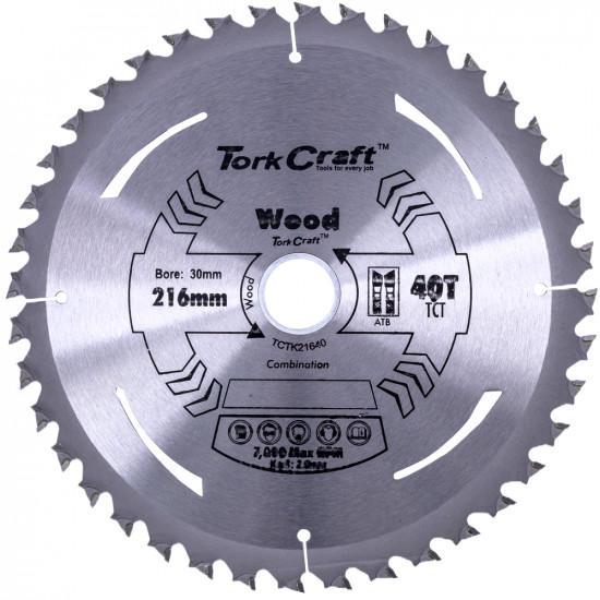 Tct Saw Blade 216mm X 2.0mm X 30mm X 40t Wood Thin Kerf Tct Saw Blade 216mm X 2.0mm X 30mm X 40t Wood Thin Kerf