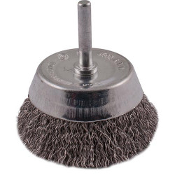 Wire Cup Brush 63mm 6mm Shaft Stainless Steel