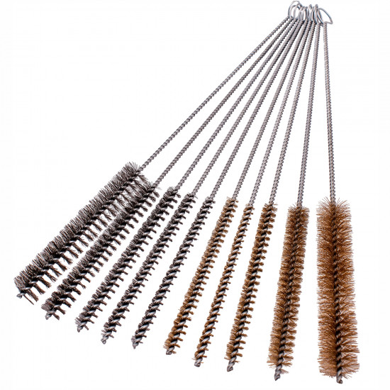 Tube Pipe Brush Set Brass 10pc Tube Pipe Brush Set Brass 10pc