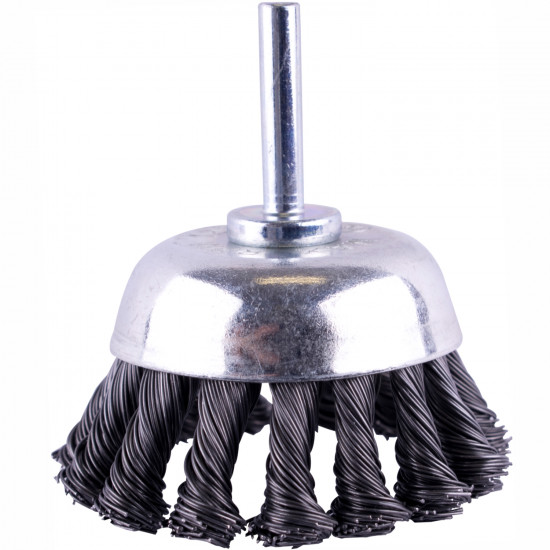 Wire Cup Brush Twisted Plain 65mm X 6mm Shaft Blister Wire Cup Brush Twisted Plain 65mm X 6mm Shaft Blister