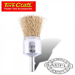 Wire End Brush High Speed 24mm X 6mm Shaft