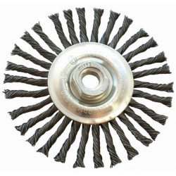 Wire Wheel Brush Single Section Twisted Stinger 115mmxm14 Blister