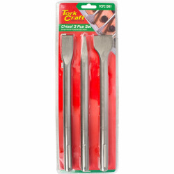 Sds Max Chisel 3pc Set 18x300mm Pointed 18x300x25mm Flat 18x300x40mm