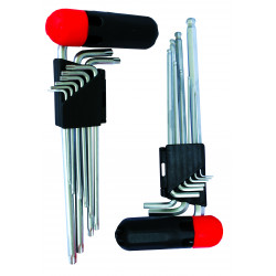 9pc Allen Key Set Interc. H&le Ball Point Nt2125 C/w Torx Nt2126