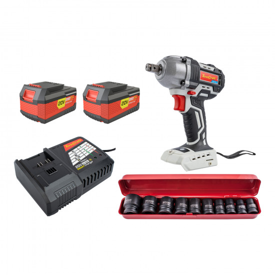 Imp. Wrench 450nm 2 X 4.0ah Bat Smart Charger 10pc Imp Socket Set Imp. Wrench 450nm 2 X 4.0ah Bat Smart Charger 10pc Imp Socket Set