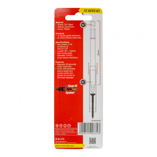 Screw Guide Magnetic 1/4'm X 1/4'f 80mm Bit Extention Screw Guide Magnetic 1/4'm X 1/4'f 80mm Bit Extention