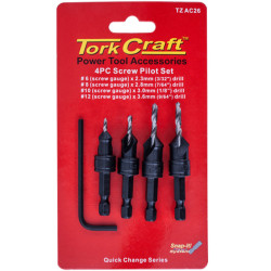 Screw Pilot/countersink Set 4pce