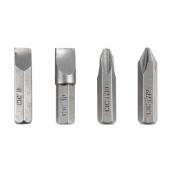 Impact Driver Insert Bits 4pc 5/16' Ph2/ph3/sl8mm/sl10mm