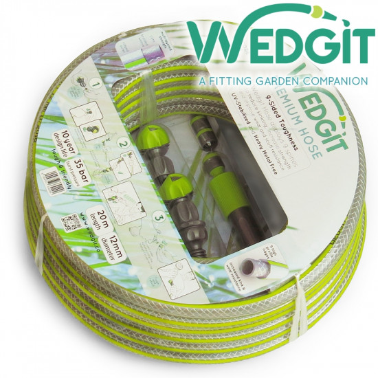 WEDGIT Premium Hose 12mm 1/2' 20m Incl. Starter Kit WEDGIT Premium Hose 12mm 1/2' 20m Incl. Starter Kit